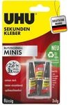 UHU Sekundenkleber extra stark | 3x1g Kleber Tuben mit Aufbewahrungsbox 