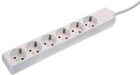 as - Schwabe 6-fach Steckdosenleiste wei&szlig; 230 V / 16 A &ndash; Mehrfachstecker mit 1,4 m