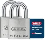 ABUS Vorh&auml;ngeschloss Titalium 64TI/20 - Schlossk&ouml;rper aus Spezial-Aluminium -