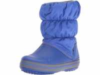 Crocs unisex-child Winter Puff Boot Snow Boot, Cerulean Blue/Light Grey, 32/33...