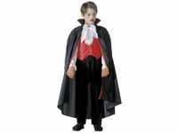 "VAMPIRE" (shirt with pants, vest, bow tie, cape) - (128 cm / 5-7 Years)