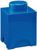 LEGO Aufbewahrungsstein, 1 Noppe, Stapelbare Aufbewahrungsbox, 1,2 l, blau