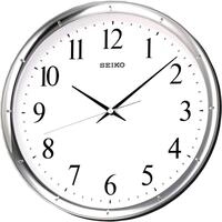 Seiko Wanduhr Silber Kunststoff Schleichende Sekunde QXA417S