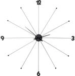 Kare Design Wanduhr Umbrella, Schwarz, Aluminium, 100 cm Durchmesser | Batterie...