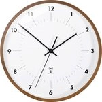 TFA Dostmann Analoge Funk Wanduhr, mit Holzrahmen, Design Wanduhr, schlicht,...