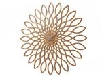 Karlsson Wanduhr Sunflower MDF Oberflche Holz, 4x60x60 cm, Brown
