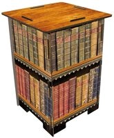 Werkhaus SH8183 Photohocker 29,5 x 29,5 x 42 cm Motiv antike B&uuml;cher Hocker,...