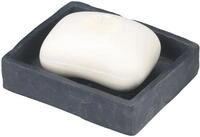 WENKO Seifenablage Slate-Rock, Seifenschale zur Aufbewahrung von Handseife, aus