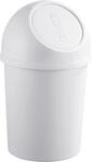 Helit H2401082 - Push-Abfallbeh&auml;lter &bdquo;the flip 6 L lichtgrau | M&uuml;lleimer mit