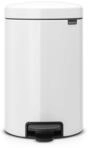 Brabantia 113864 Treteimer mit Inneneimer aus Metall, plastik metall, wei&szlig;, 12