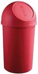 Helit H2401325 - Push-Abfallbeh&auml;lter &bdquo;the flip 45 L rot | M&uuml;lleimer mit