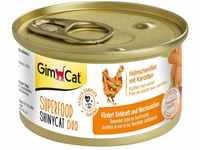 GimCat Superfood ShinyCat Duo Hühnchen mit Karotten - Katzenfutter mit saftigem