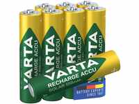 VARTA Batterien AAA, wiederaufladbar, 8 Stück, Recharge Accu Solar, Akku, 550...