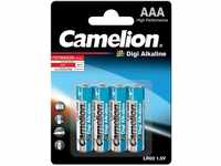Camelion 11210403 - Digi Alkaline Batterien AAA / LR03, 4 Stück, Kapazität 1250