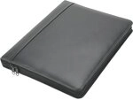 ALASSIO 30010 Leder Ringbuchmappe A4 MONZA, Mappe 34,5 x 27 x 4 cm, Schwarz 