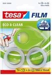 tesafilm Eco & Clear, 2 Rollen + Mini Abroller ecoLogo im Blister