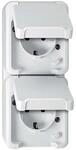Schneider Electric Merten Schuko-Steckdose, 2-fach, senkrecht, Aufputz,