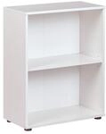 Inter Link - B&uuml;cherregal Standregal 2 F&auml;cher H&ouml;henverstellbare B&ouml;den Holzregal
