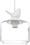 Relaxdays Deckenleuchte Vogelfigur, Dekolampe im Vintage Retro Look, Fassung E 27,
