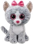 TY 36838 - Kiki - Katze Pluschtier mit Glitzeraugen Glubschi's Beanie Boo's, 42 cm,