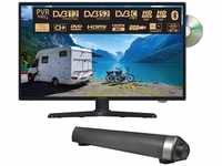 Reflexion LDDW190SB+ | DVD-Player | LED-Fernseher | 19 Zoll | für Wohnmobile...