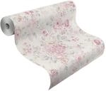 Rasch 516029 Selection Vliestapete , Mehrfarbig (Floral Rosa/Creme/Silber), 10,05 x
