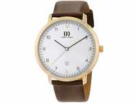 Danish Design Herren Analog Quarz Uhr mit Leder Armband 3310092