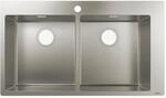 hansgrohe K&uuml;chensp&uuml;le, Einbau 370/370 mm f&uuml;r 900 mm Unterschrank, edelstahl