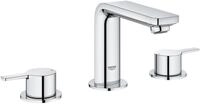 Grohe Lineare Badarmatur - 3-Loch-Waschtischarmatur mit Zugstange, chrom 20304001