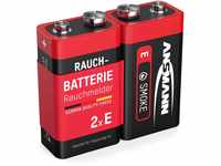 2 ANSMANN Alkaline longlife Rauchmelder 9V Block Batterien - Premium Qualität...