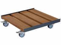 Wagner Pflanzenroller Fortis Basic 38 x 38 x 9,5 cm I Blumenroller für...