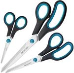 Westcott Easy Grip Scheren 3 St&uuml;ck | 3er Set Universalscheren mit...