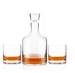 Leonardo Ambrogio Whisky-Set, 2 Whisky-Gl&auml;ser und Karaffe im edlen Look,...