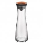 WMF Basic Wasserkaraffe aus Glas, 1 Liter, Glaskaraffe mit Deckel,...