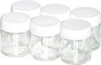 Steba Joghurtgl&auml;ser mit Deckel f&uuml;r JM 2 und JM 3, 6er Set, Glas/Wei&szlig; 0,21l |...