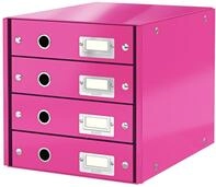 Leitz 604800/604900 Schubladenset Click und Store WOW, Graukarton (Pink)
