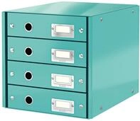 Leitz, Schubladenbox, Eisblau, 4 Schubladen, A4, Click & Store, 60490051