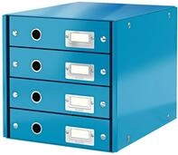 Leitz, Schubladenbox, Blau, 4 Schubladen, A4, Click & Store, 60490036
