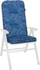 Angerer Stuhlauflage, Exklusiv Sesselpolster hoch Design Santorin, blau,...