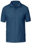 Fj&auml;llr&auml;ven Crowley piqu&eacute; Shirt blau - M