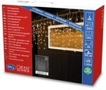 Konstsmide LED Eisregen Lichtervorhang, mit wei&szlig;en Globes, 200 warm wei&szlig;e...