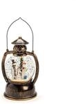 Konstsmide LED Kugellaterne aus Glas, Schneemannfamilie, mit 5h Timer,