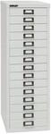BISLEY MultiDrawer, 39er Serie, DIN A4, 15 Schubladen, Metall, 645 Lichtgrau, 38 x