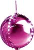 EUROPALMS LED Snowball 8cm, rosa 5x | Hochwertige Kunststoffkugeln