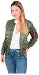 Alpha Industries Damen Bomberjacke MA-1 VF 59 Wmn, Gr&uuml;n (Sage Green 01), X-Small