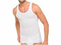 Schiesser Herren 2 Pack Ohne Arm - Essential Feinripp Unterhemd, Weiß, M EU