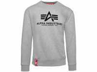 Alpha Industries Herren Basic Pullover Sweatshirt, Grau, XXL