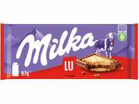 Milka LU Kekse 1 x 87g I Alpenmilch-Schokolade I mit Mini-Keksen I Milka...
