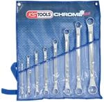 KS Tools 518.3100 CHROMEplus Doppel-Ringschl&uuml;ssel-Satz, gekr&ouml;pft, 8-tlg.