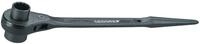 Gedore 1648926 29 19x24 Stahlbauknarre, Doppel-6-kant 19x24 mm, mmkk, 19x22 mm